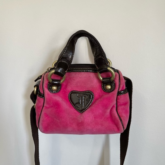 Vintage Juicy Couture Bag Rare House Of Juicy Hot Pink Mini Velour Purse - Picture 4 of 5